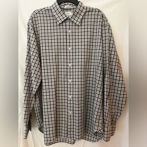 J.CREW Men’s button down,brown/light blue/white. Casual/dress shirt. 100% Cotton